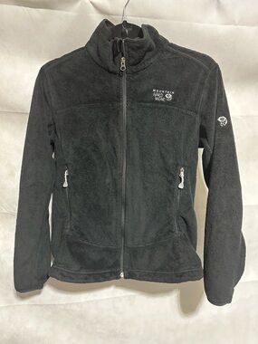 Mountain Hardware Black Zip Up Women's S Fleece Jacket Embroidered Logo Outdoor